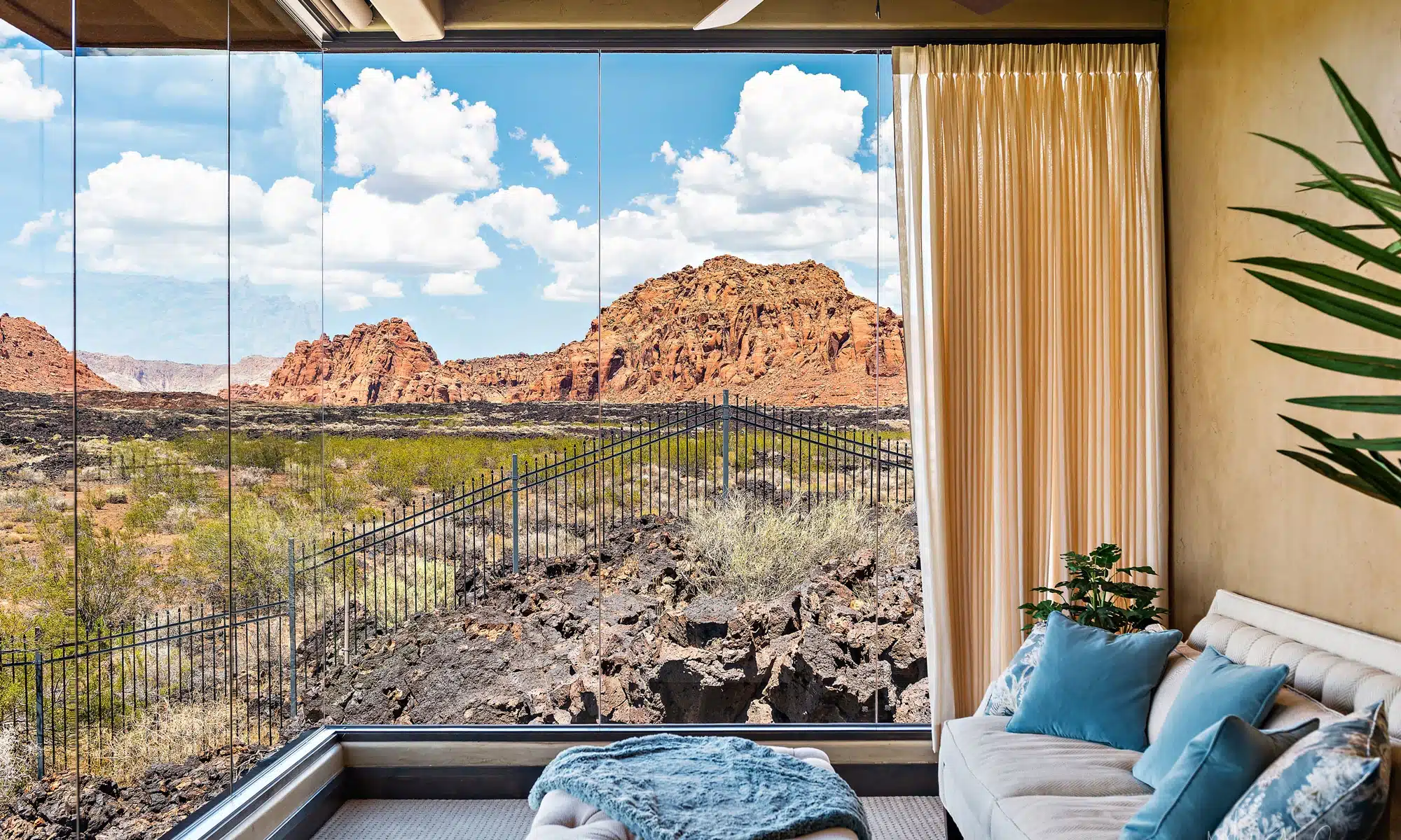 Beautiful view from inside a house of the Southern Utah landscape.